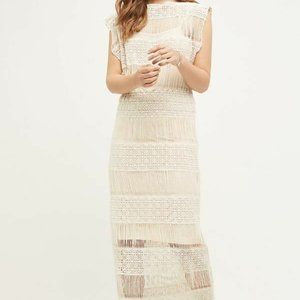 NWT: Anthropologie Fringed Crochet Dress